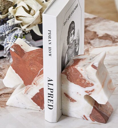 Sujetalibros en Mármol